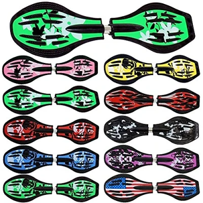 Image de FunTomia® Waveboard Charge Max 120 kg, avec roulement ABEC 11 + Sac et CD Inclus (Vert/Fleur)