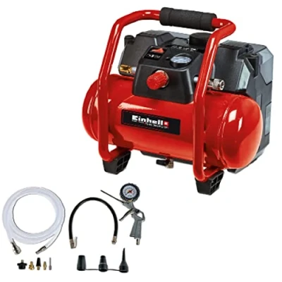 Image de Einhell Compresseur sans fil TE AC 36/6/8 Li OF Set Solo Power X Change (36V, 8 bar maximum, réservoir de 6 litres, moteur huile, avec accessoires) Livré Batterie ni Chargeur