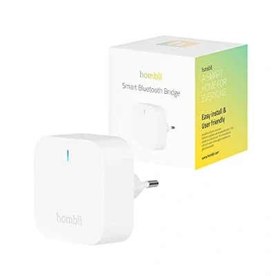 Image de Hombli Smart Bluetooth Bridge Passerelle de Télécommande sans Fil pour Détecteur Mouvement et Capteur Contact avec Fonction App Installation Facile Compatible Google, Alexa Siri