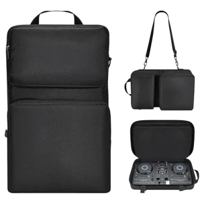 Image de Growalleter Sac de Voyage DJ pour AlphaTheta DDJ FLX2, étui Transport Pioneer FLX2/DDJ 200/DDJ WeGO4, Protection Portable Hercules Inpulse 200/Inpulse200 MK2