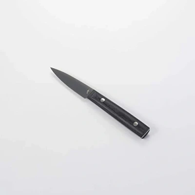 Image de KAI Michel BRAS Quotidien Couteau de Bureau No.1 avec une longueur lame 7,5 cm utilitaire en acier A8 revêtu titane pakkawood noir Fabriqué au Japon