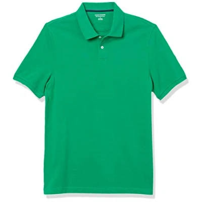 Image de Amazon Essentials Polo en Coton Piqué Coupe Ajustée Homme, Vert, S
