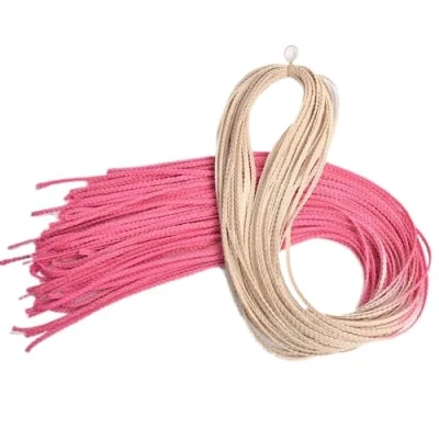 Image de tresses ombrées, fines en boîte, extensions de cheveux au crochet, synthétiques, arc ciel(B14)
