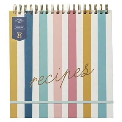 Image de Busy B Fichier de recettes avec support intégré Motif à Rayures