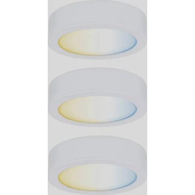 Image de Paulmann 99975 éclairage de Meubles LED Clever Connect kit Starter 24W CC 12 V Rond INCL. 3x2,1 Watts gradable Blanc dépoli Plastique 2700 6500K, Matière, 6.3 W, StarterSet Disc