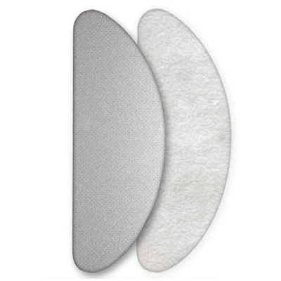 Image de Set Housse de table à repasser avec support en molleton forme (couleur : métallisé, argent) (B XXL)