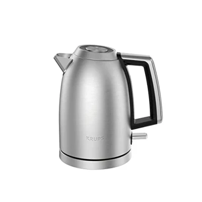 Image de Krups Excellence Bouilloire électrique, Capacité 1,7 L, Inox brossé premium, Base 360, Résistance cachée, Filtre anticalcaire BW552D10