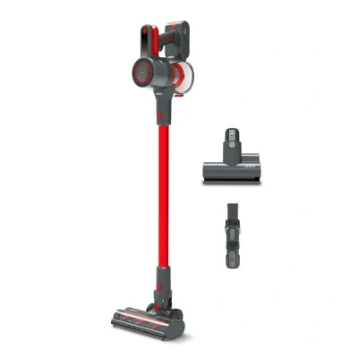 Image de Polti Forzaspira D Power SR550, Balai aspirateur sans Fil, 2 en 1, Technologie Multi cyclonique, autonomie jusqu&#039;à 40 Minutes, 3 programmes, Mini Brosse Turbo, Rouge et Gris