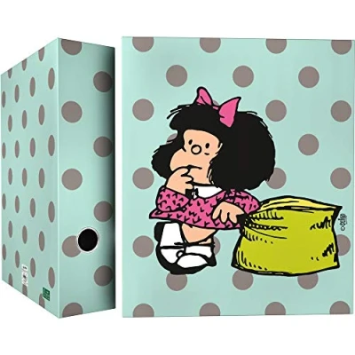 Image de Grafoplás 88172610 Collection Mafalda Classeur à 4 anneaux mixtes 40 mm, multicolore, A4