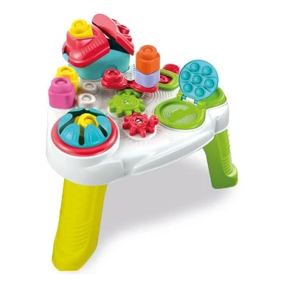 Image de Clementoni Soft Clemmy sensorielle Activité Enfant, Table avec Briques, Blocs de Construction Souples, Jouet Premier Âge 10 Mois Made in Italy, 17704, Multicolor, Taille Unique