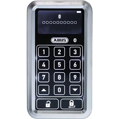 Image de ABUS HomeTec Pro CFT3100 Clavier Bluetooth, pour la Saisie du Code l&#039;ouverture de Porte d&#039;entrée, Compatible avec Serrure électronique Bluetooth CFA3100, Argent