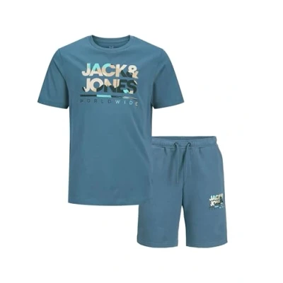 Image de Jack &amp; Jones Junior Jjluke TEE CREW LUKE SET Tshirt imprimé pour enfants, Taille: 12a, Oceanview