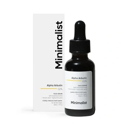 Image de Minimalist 2% de sérum alpha arbutine pour éliminer les taches pigmentaires transparent, 30 ml (1 paquet)