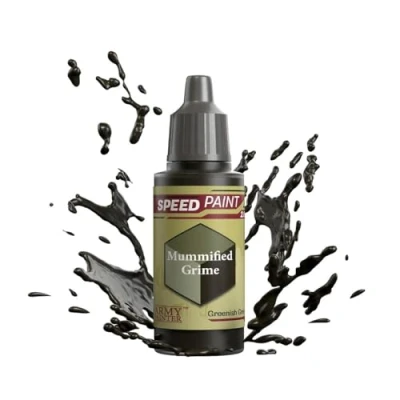 Image de The Army Painter Speedpaint Mummified Grime 2.0, Peinture Acrylique Unique 18ml Solution De à Une Couche Pour Figurines Comme Warhammer 40k et Dungeons and Dragons.