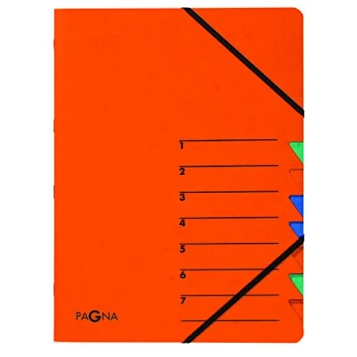 Image de Pagna Easy Trieur A4 en carton comprimé 7 teilig Orange