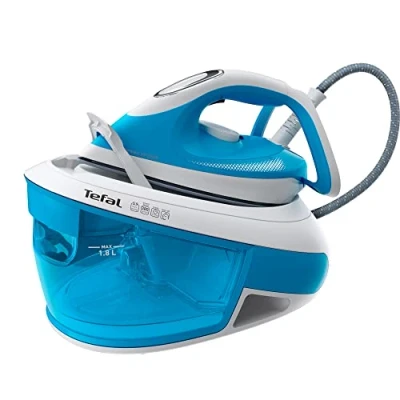 Image de Tefal SV8002 Express Airglide Centrale Vapeur 2800 W Semelle Durilium Pression de pompe 5,9 bars Sortie constante : 120 g/min Effet pressing 380 verticale