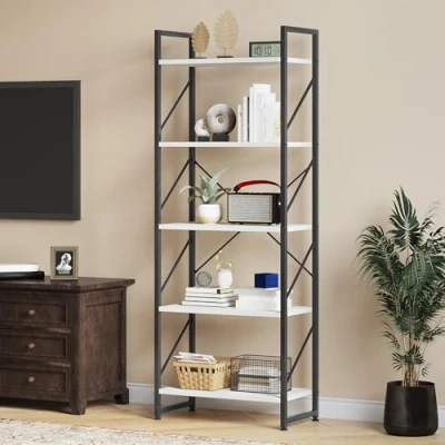 Image de YITAHOME Bibliothèque Étagère à Livre, Industrielle Bois Etagères Rangement avec Structure en Acier étagère Cuisine Chaussures in Salon Bureau Chambre Entrée
