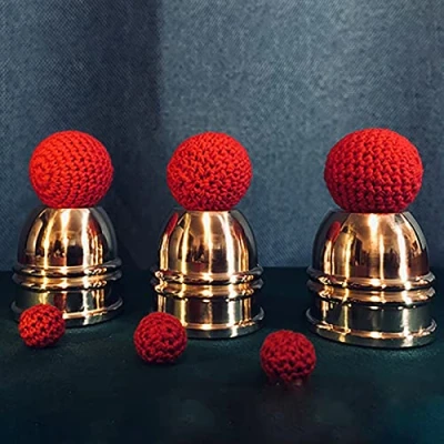 Image de SUMAG Magic Tricks Unreal Cup and Balls (Mini) Jimmy Fan appariant/disparaissant Magia Gros plan Illusions Gimmick Prop Mentalism