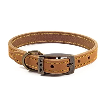 Image de Ancol Collier en Cuir pour Chien, 2026 cm, Moutarde