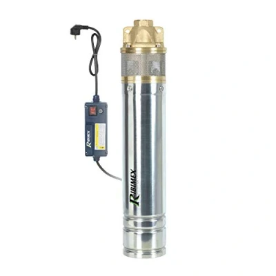 Image de Ribimex PRPGP750/60/1TL Pompe submersible 1 turbine en laiton 750 W, argent, 50 x 10 cm