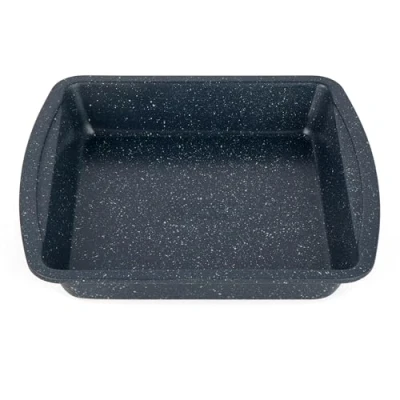 Image de Russell Hobbs RH00997EU Nightfall Stone 26cm Plat à four en Forme Carrée, Surface Antiadhésive, Plaque Pâtisserie Acier au Carbone, Sans PFOA, Passe jusqu&#039;à 220C, Marbre Bleu