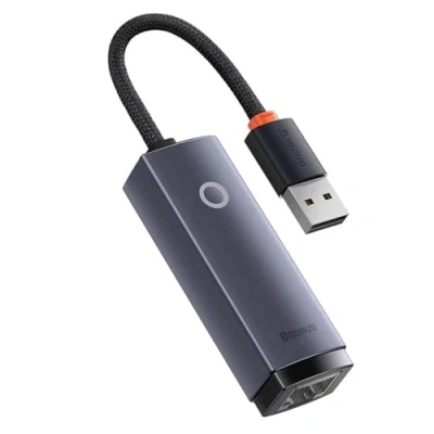 Image de Carte adaptateur Internet réseau Baseus WKQX000013 Lite USB vers RJ45 100 Mbps gris Neuf