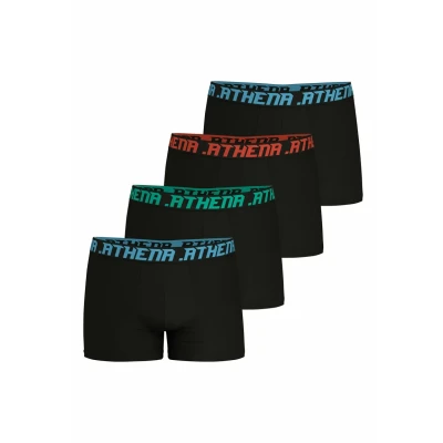 Image de Athena LOT DE 4 Homme MY Petits PRIX Shorty, Homme, Taille: XXL, Noir