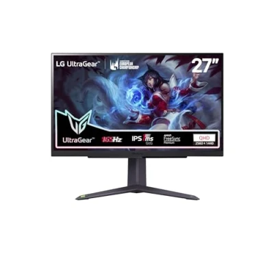 Image de LG UltraGear™ 27GR75Q B Ecran PC Gaming 27&quot; dalle IPS résolution QHD (2560x1440), 1ms GtG 165Hz, HDR 10, sRGB 99%, AMD FreeSync Premium, compatible NVIDIA G Sync, inclinable, réglable en hauteur