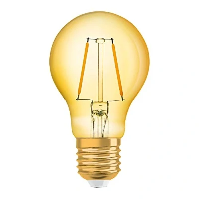 Image de Osram Vintage 1906 LED E27 Poire Filament Dorée 2.5W 220lm 824 Blanc Très Chaud Équivalent 25W