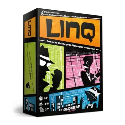 Image de LINQ Jeu d&#039;ambiance idéal Entre Amis de société d&#039;association d&#039;idées 10 Ans et Plus Parfait en Groupe jusqu&#039;à 8 Joueurs Amusant d&#039;apéro OldChap Blackrock Games