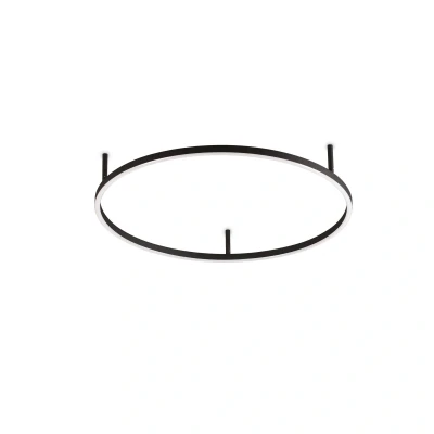 Image de Ideal Lux ORACLE Anneau Led Intégré Semi Plafonnier Noir 70cm 3000K