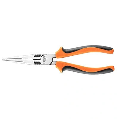 Image de Neo Tools Pince à bec plat 40% FS 200 mm 01 154, poignées 2 composants, acier CrNi, 58 64 HRC