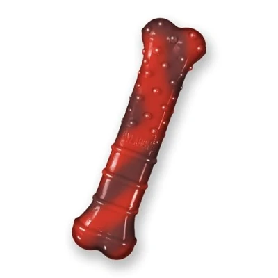 Image de Nylabone Jouet À Mcher Résistant Texturisé Dura, Arôme Charqui De Bœuf Pour Chiens Mchouillage Extrême Petit Les Pesant Jusqu&#039;à 11kg Chien Taille S