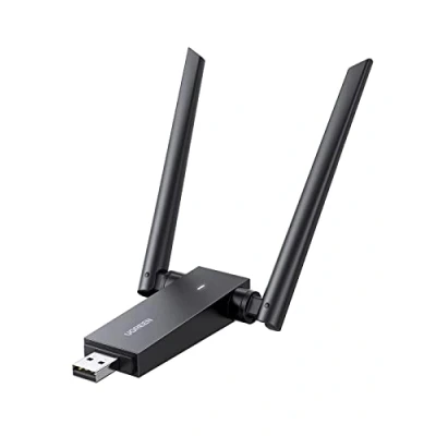 Image de UGREEN Clé WiFi Puissante AC1300Mbps Adaptateur USB Double Bande 5GHz 2.4G Dongle Antenne à Gain Élevé Compatible avec Windows 11 10 8.1 8 7