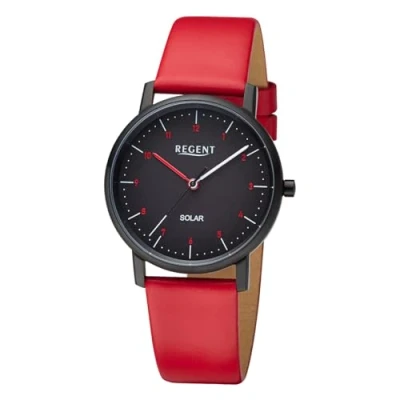 Image de REGENT F 1554 Montre solaire pour femme en acier inoxydable 35 mm, Noir , Classique