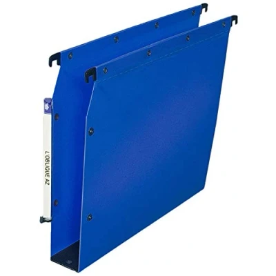 Image de Elba Ultimate PP Lot de 10 Dossiers Suspendus en Polypro Opaque pour Armoire Fond 50mm Bleu