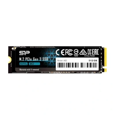 Image de Silicon Power PCIe M.2 NVMe SSD 512Go Gen3x4 R/W up to 2, 200/1, 600MB/s Internal