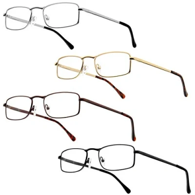 Image de UrbanSky Lunettes de Lecture Jim Paquet 4 en métal avec charnières à Ressort (+1,00 dpt)