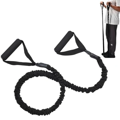 Image de PowrX Bandes de résistance pour Entraînement force 27 kg Bande élastique résistante avec poignées épaisses en nylon polyvalent tout le corps l&#039;escalade, les tractions
