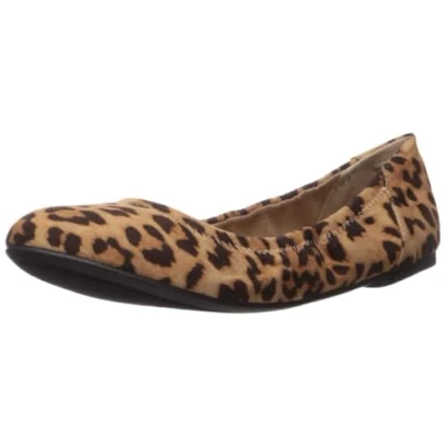 Image de Amazon Essentials Ballerines Belice à Enfiler Femme, Brun Clair Léopard, 43 EU