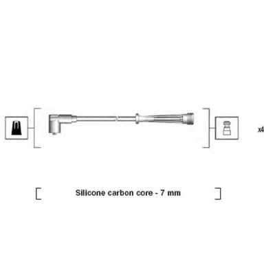 Image de MAGNETI MARELLI 941145380735 Jeu De Fils d&#039;Allumage RENAULT: CLIO 2, Kangoo I, MEGANE 1