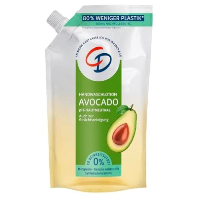 Image de CD Lotion lavante à l&#039;avocat dans une recharge de 500 ml nourrissante pour un nettoyage hydratant Végétalien et sans savon