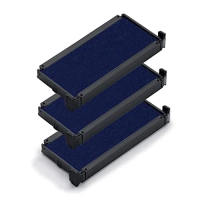 Image de 3 Cassettes d&#039;encrage 6/4913 Bleues pour tampons Trodat Printy 4913 et 4913T Encre à base d&#039;eau Empreinte nette Idéale recharger les encreurs