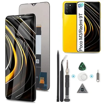 Image de RongZy pour Xiaomi Poco M3 M2010J19CG Écran LCD + Vitre Tactile Digitizer Capteur Assemblé Remplacement Redmi 9T M2010J19SG(Noir)