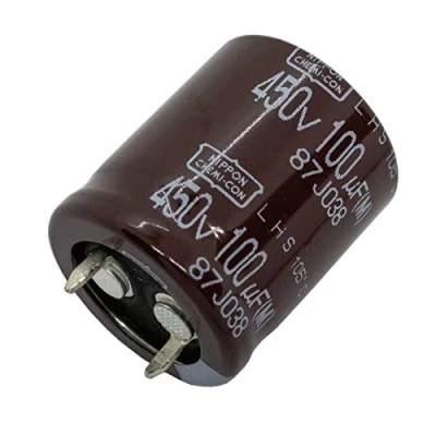 Image de Condensateur Elko radial 100µF 450V électrolytique Snap In jusqu&#039;à 105C 100uF Electrolytic Capacitor from UCC