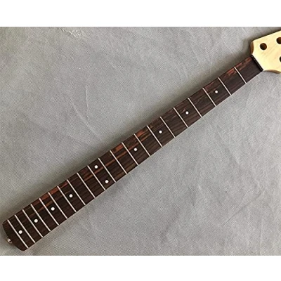 Image de Manche de guitare électrique à 5 cordes en érable 21 frettes palissandre avec incrustation pois mat