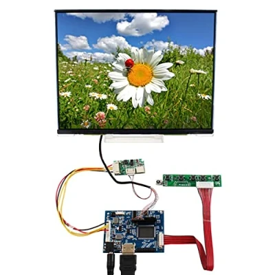 Image de VSDISPLAY 10,4 Pouces Moniteur, écran LCD 10,4&quot; 1024x768 LTD104EDZS et Carte Contrôleur HD MI, pour Moniteur Rétro Bricolage