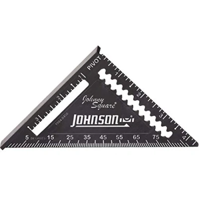 Image de Johnson Level &amp; Tool 1904 0450 Johnny Square Équerre de finition facile à lire Noir 11,4 cm