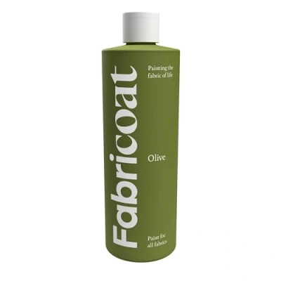 Image de Peinture pour tissu Fabricoat Restaurez ou changez la couleur de n’importe quel tissu. Peignez directement sur le Transformez quoi. Canapés, abat jour (500ml, olive)