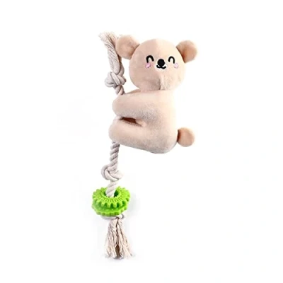 Image de SANWOOD Pet Dog Toys Brosse de Dents Cadeau interactif pour Chiot, Chien mâtain Toy Soulagez l&#039;ennui Forme Paresseux Cadeaux fête Scheaky Sound Le Divertissement
